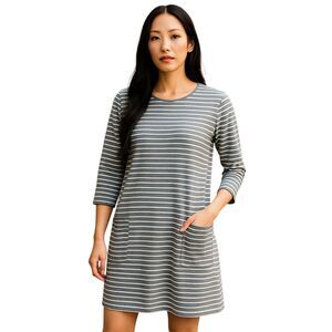 Abercrombie Striped Shift Dress Long Sleeve